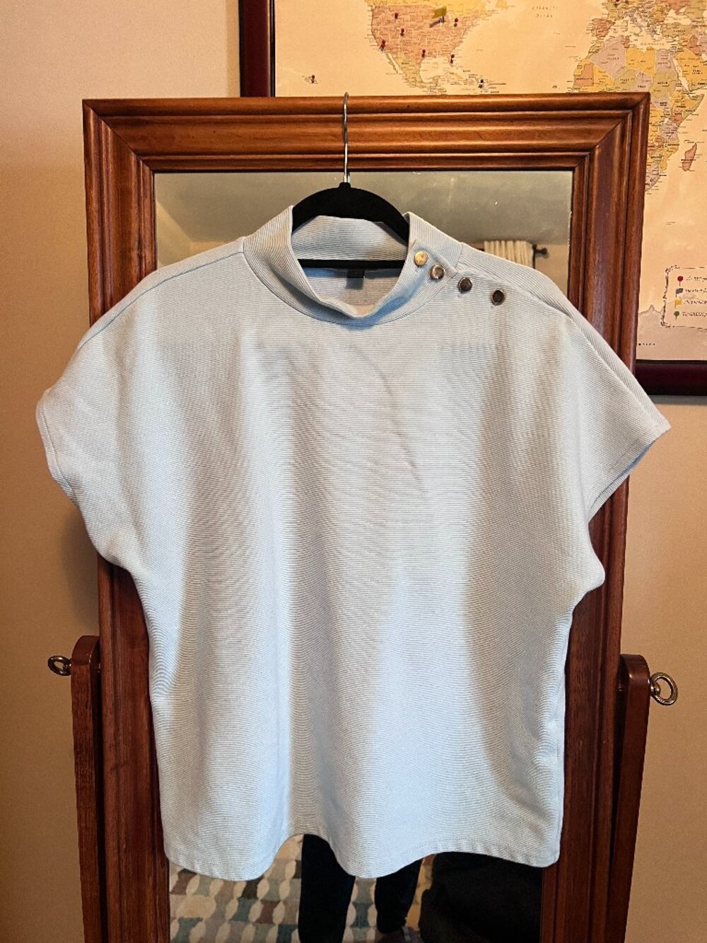LOFT Women's Top with Decorative Buttons